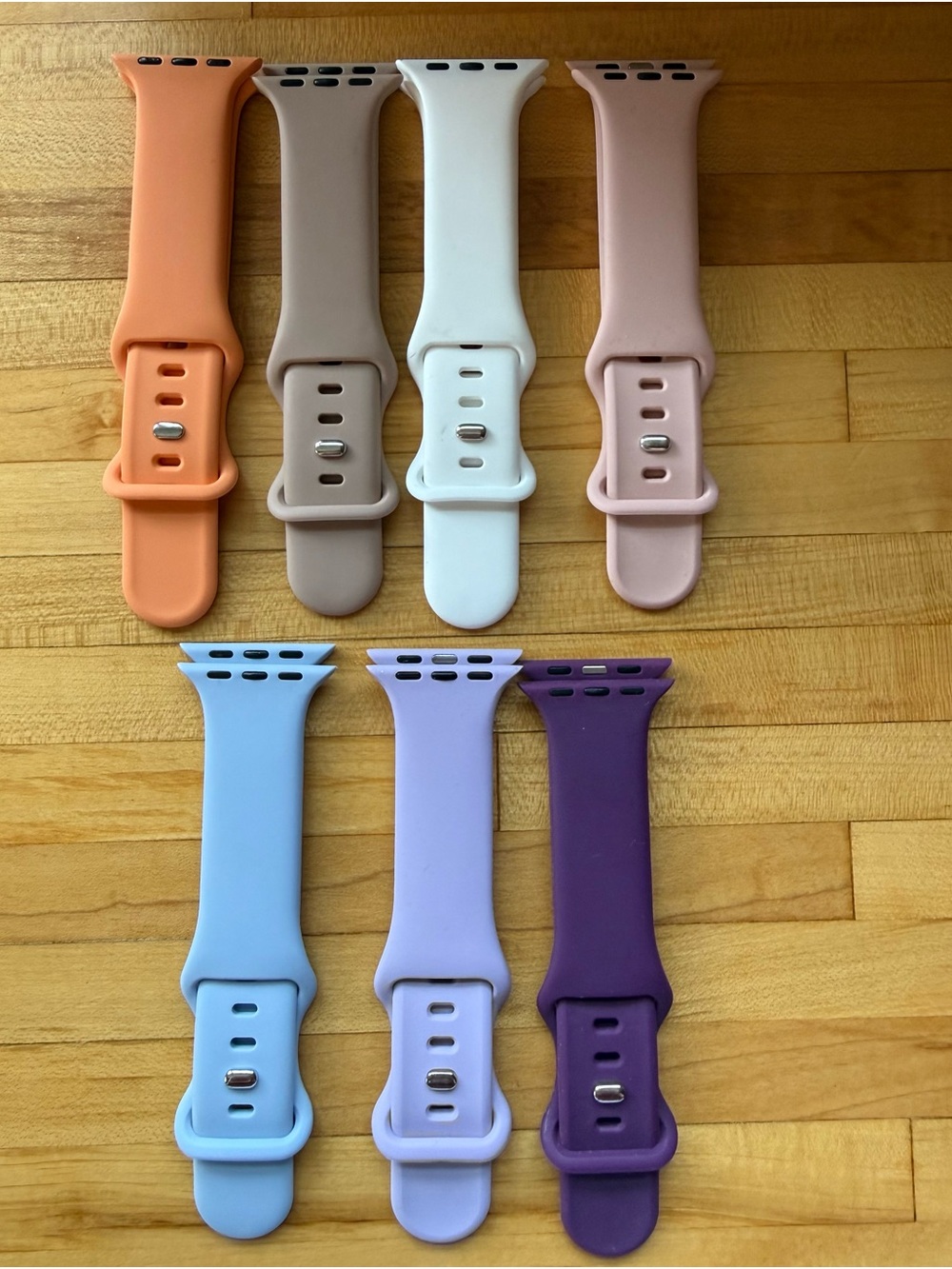 Silicone Replacement Apple Watch Bands - Assorted Colors